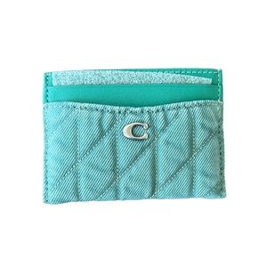 Coach Ivy Essential Denim Quilted Card Case (NWT)